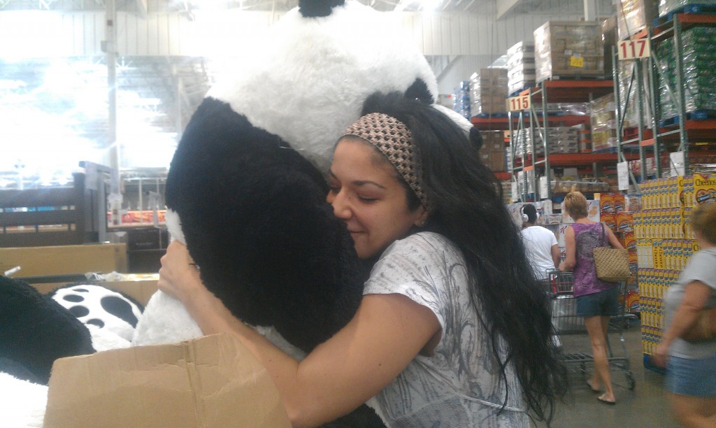 Three out of four (there were some cinnamon-spiced samples going on behind me). It was a good day at Costco!